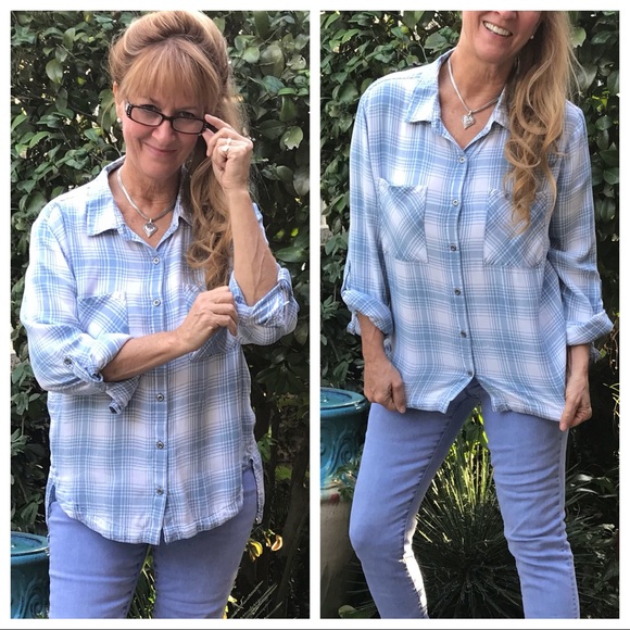 LAST 🔘 My Boyfriend’s Back! Plaid Button Up Shirt - Picture 8 of 8